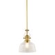 preview thumbnail 1 of 8, Vaxcel Lighting P0429 Beloit 9" Wide Mini Pendant Brushed Gold