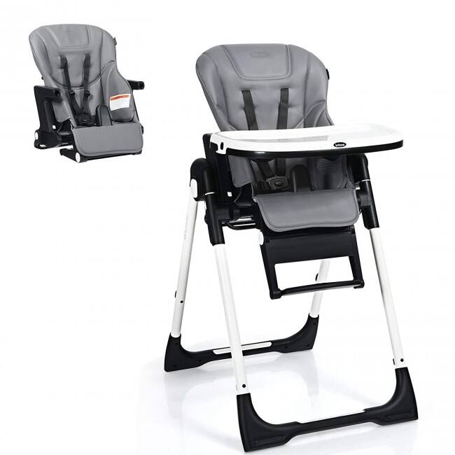 4 in 1 High Chair-Booster Seat with Adjustable Height and Recline - 21 x 28 x 41 inch (MAX)