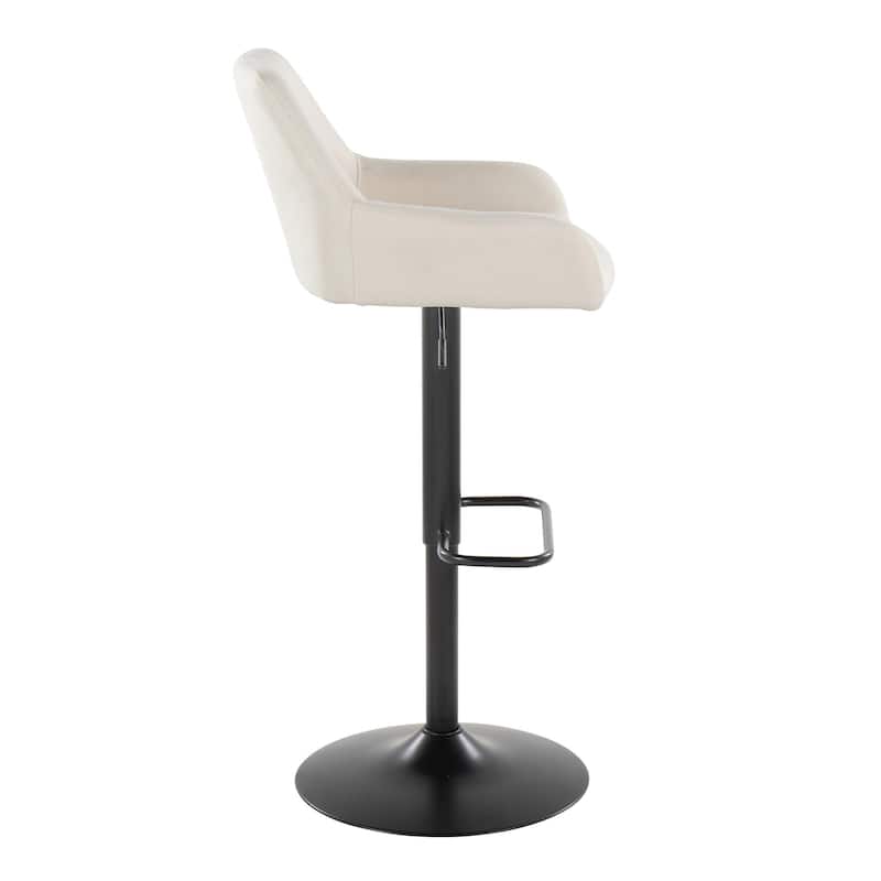 Porch & Den Galotti Adjustable Bar Stool with Rounded Rectangle Footrest (Set of 2)