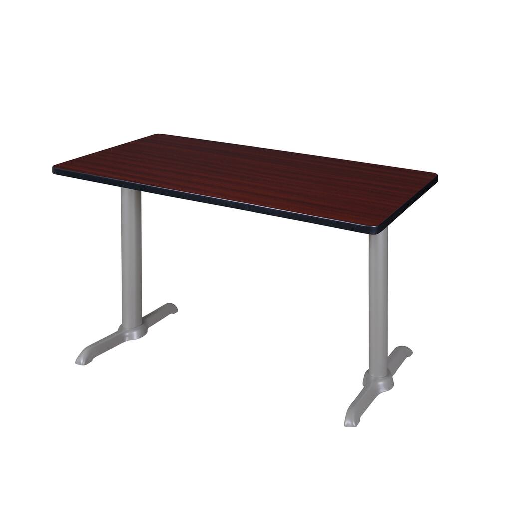 48" x 24" Training Table- Mahogany/Grey