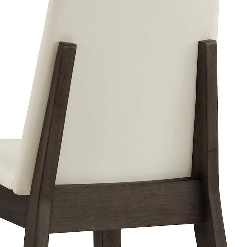 Harstad 42"-60" Extendable Round Dining Set with Vegan Leather Upholstered Chairs by iNSPIRE Q Modern