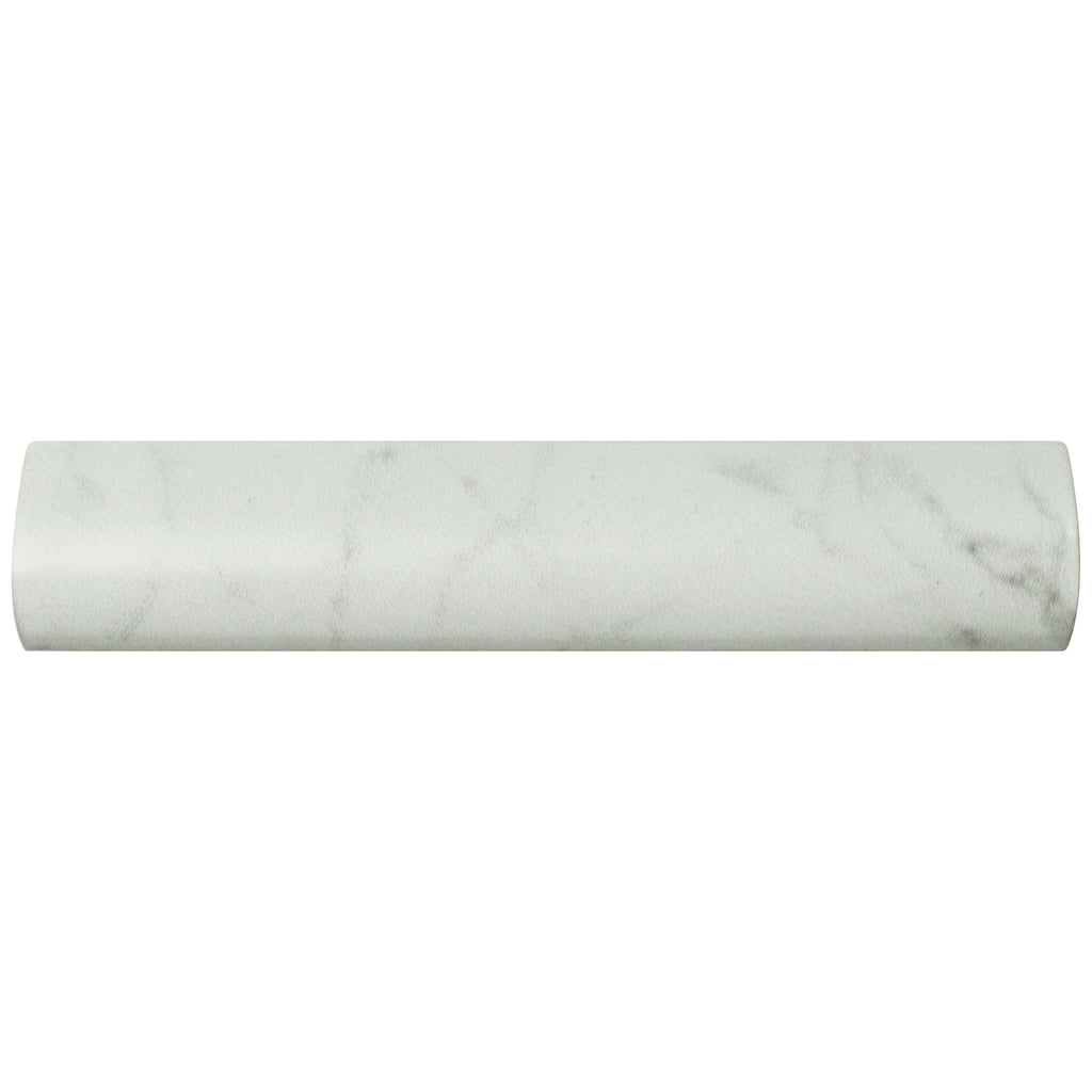 Merola Tile Classico Carrara Matte Pencil Bullnose 1-1/4" x 6" Ceramic Wall Trim - (1 Tile)