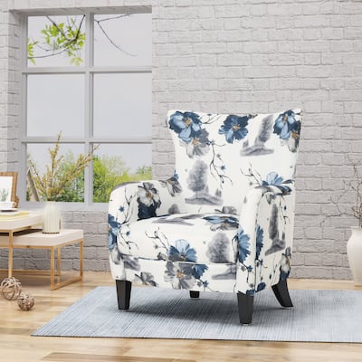 Blue Patterned Arm chair