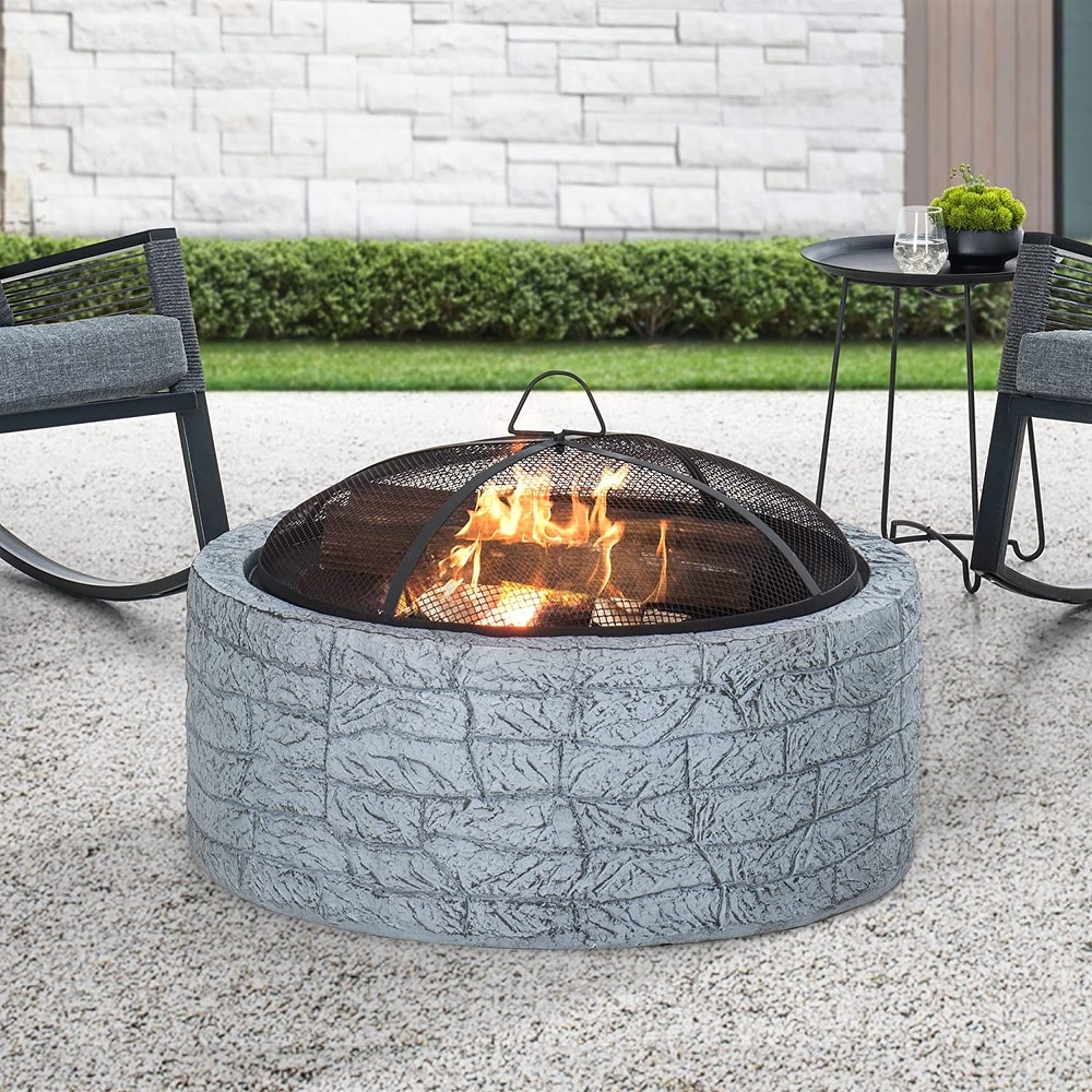 Tan Wood Fire Pits Bed Bath & Beyond
