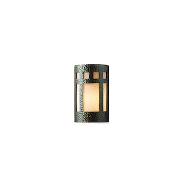 Justice Design Ambiance Brass Large Prairie Window Wall Sconce - Gold