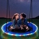 preview thumbnail 7 of 5, Trekassy 700lbs 40'' Saucer Tree Swing with LED Lights for Kids Adults Outdoor 2 Tree Hanging Straps