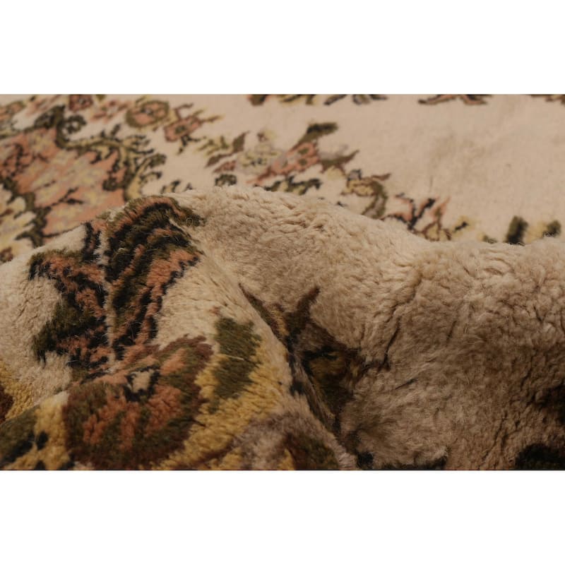 ECARPETGALLERY Hand-knotted Melis Vintage Cream Wool Rug - 5'8 x 8'8