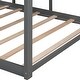 preview thumbnail 21 of 33, Full Over Full All-in-One Wood Bunk Bed w/ Roof, Window, Guardrail, Ladder Loft Bed Frame for Kids, Teens, Girls Floor Bed