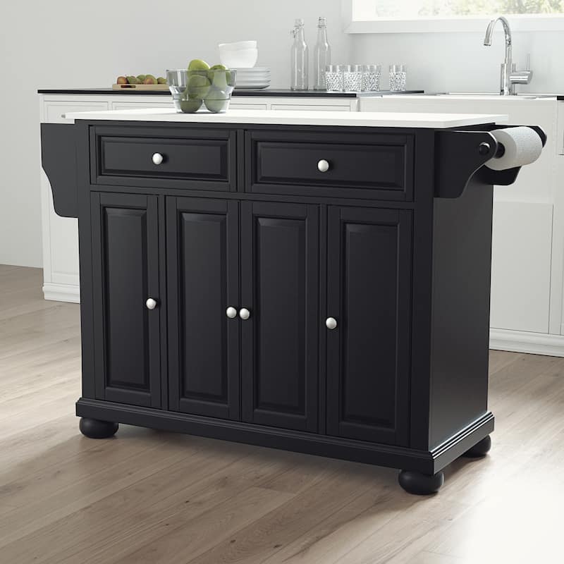 Crosley Alexandria Granite Top Full Size Kitchen Island/Cart - 52 "W x	18 "D x 34 "H