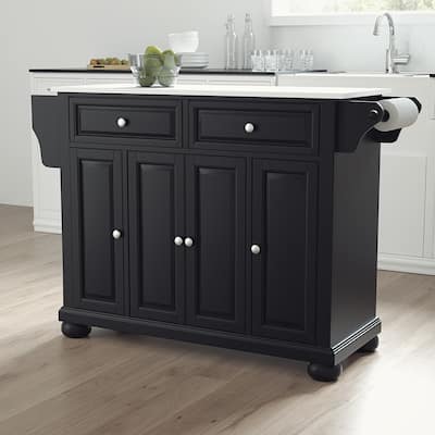 Crosley Alexandria Granite Top Full Size Kitchen Island/Cart - 52 "W x	18 "D x 34 "H