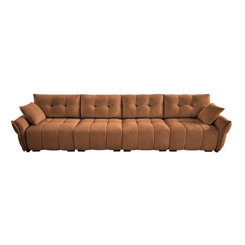 141.7" Chenille 4 Seater Upholstered Sofa