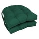 preview thumbnail 51 of 59, 16-inch U-Shaped Indoor Twill Chair Cushions (Set of 2, 4, or 6) - 16" x 16" Set of 2 - Forest Green