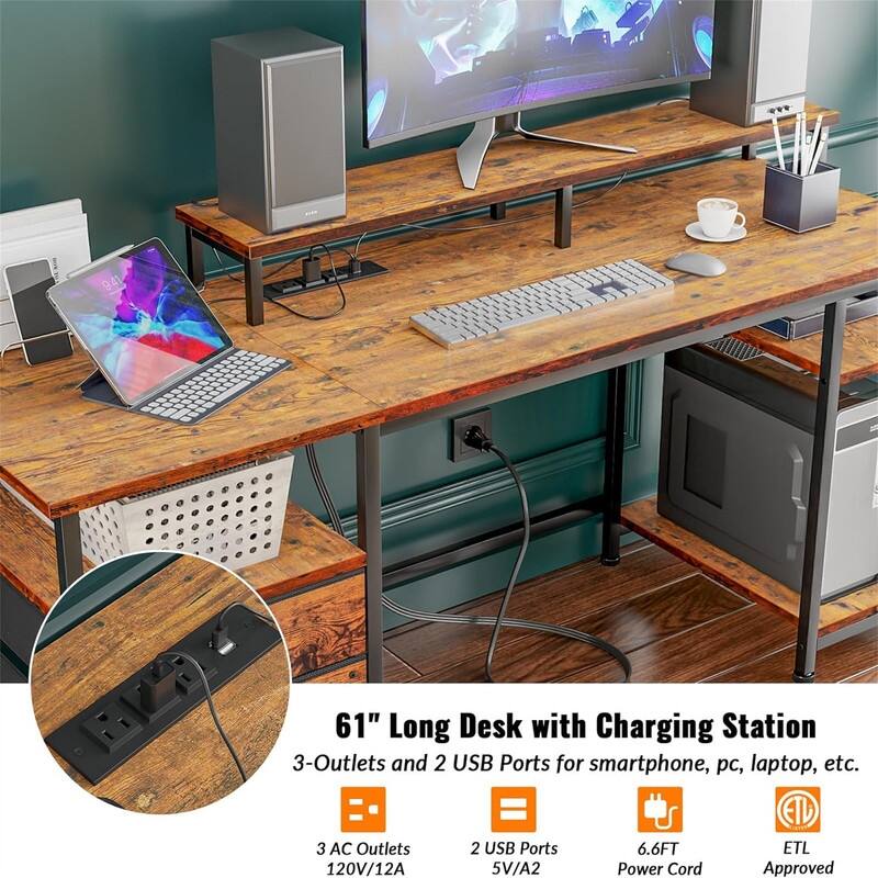 61" Computer Desk