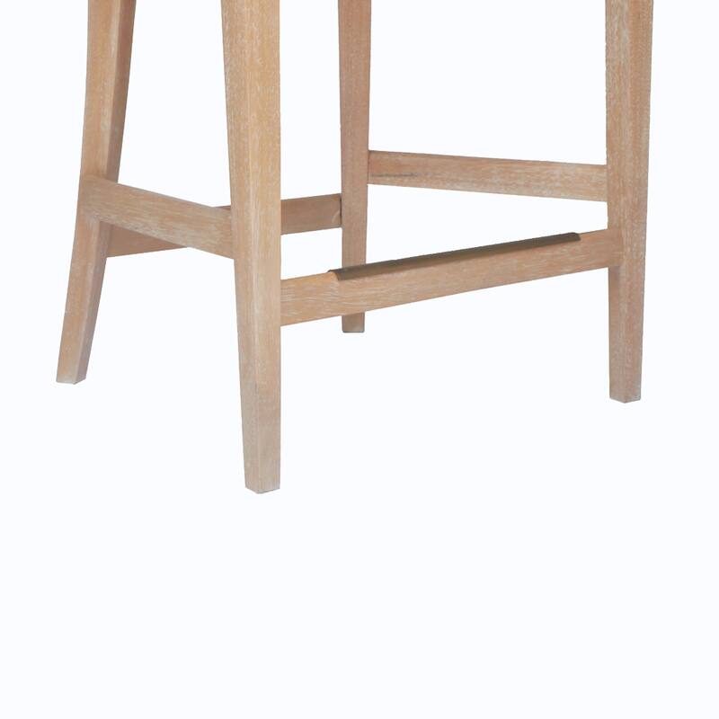 Martha Stewart Playa Handcrafted Rattan & Wood Counter Stool 25" H