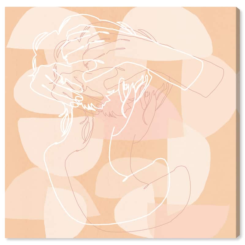 Wynwood Studio Canvas Abstract Tan Daydreams Pink and Light Pink Modern & Contemporary Wall Art Canvas Print