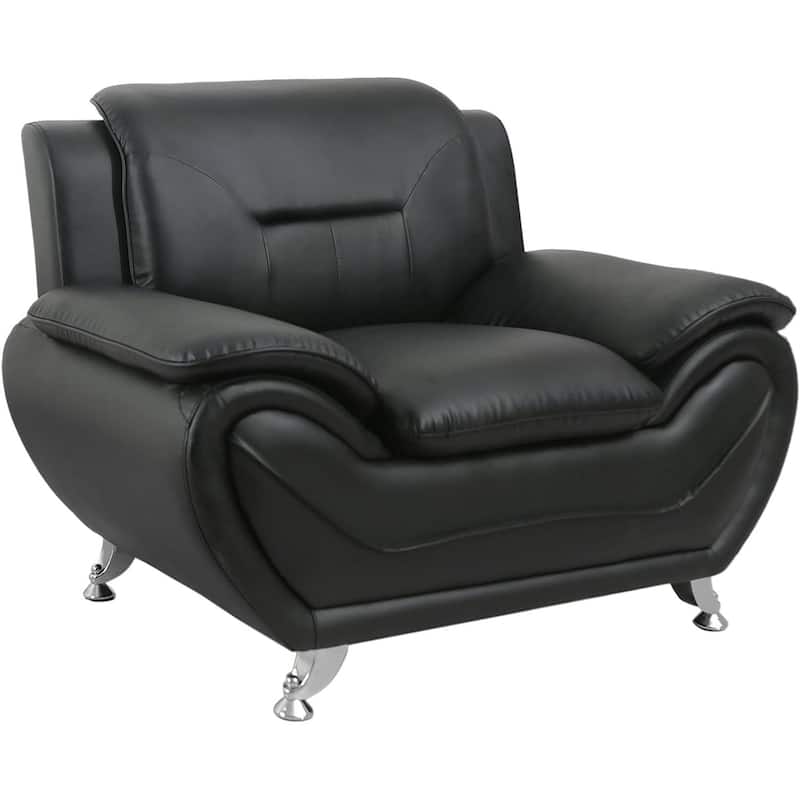 Sanuel 47.3" Wide Faux Leather Club Chair