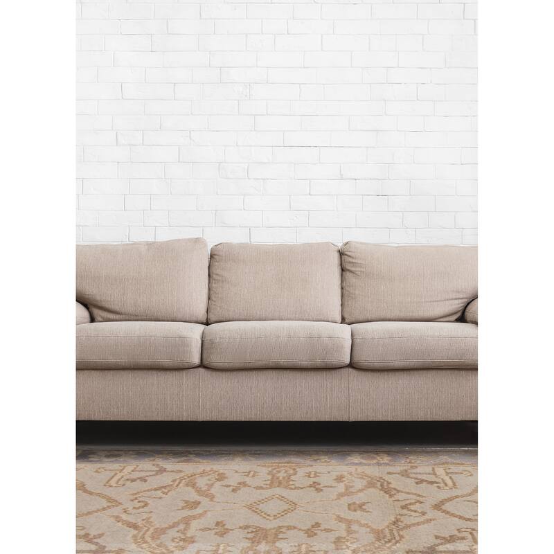 ECARPETGALLERY Hand-knotted Royal Oushak Light Grey Wool Rug - 3'1 x 5'1