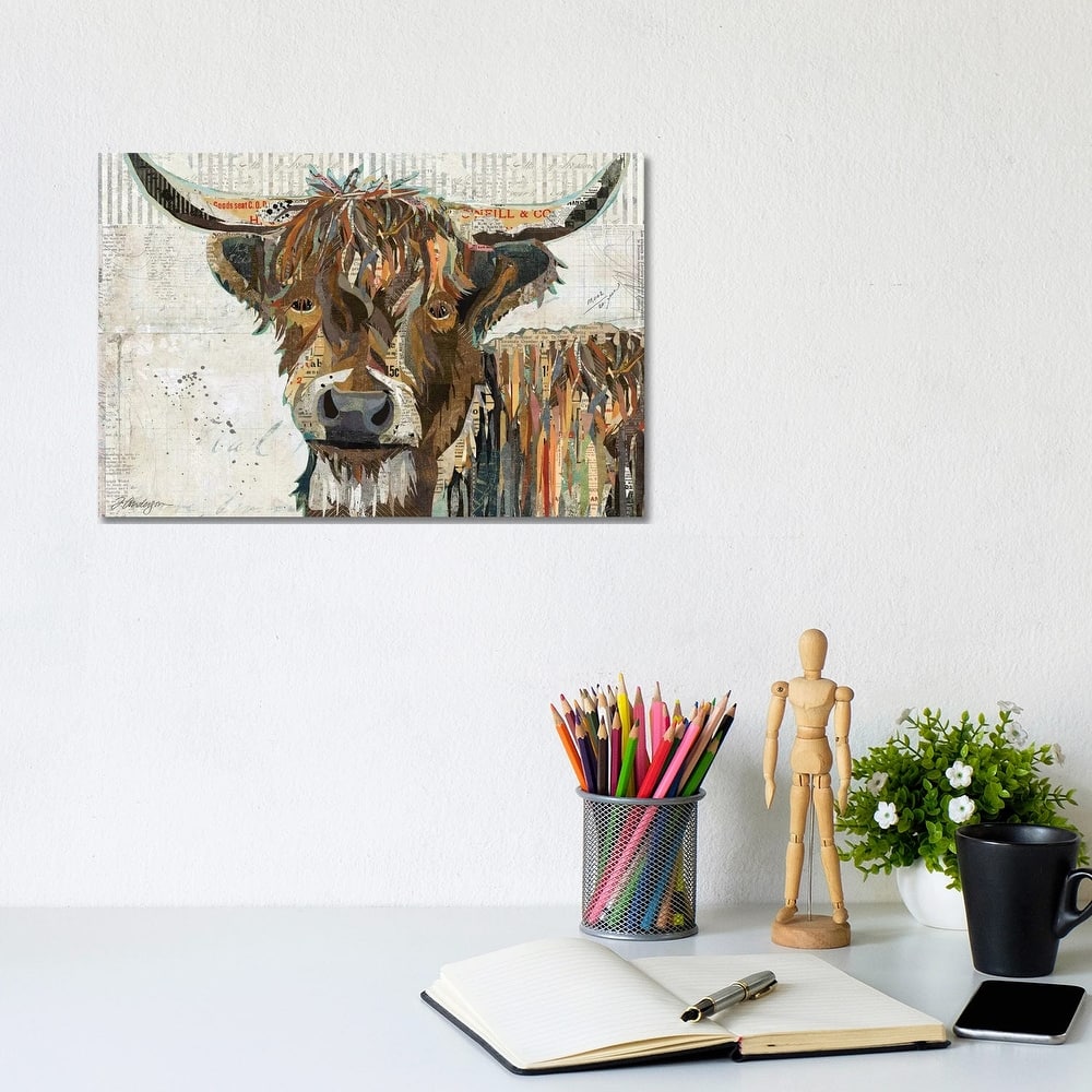 iCanvas "Colorful Highland Cow" by Traci Anderson Canvas Print