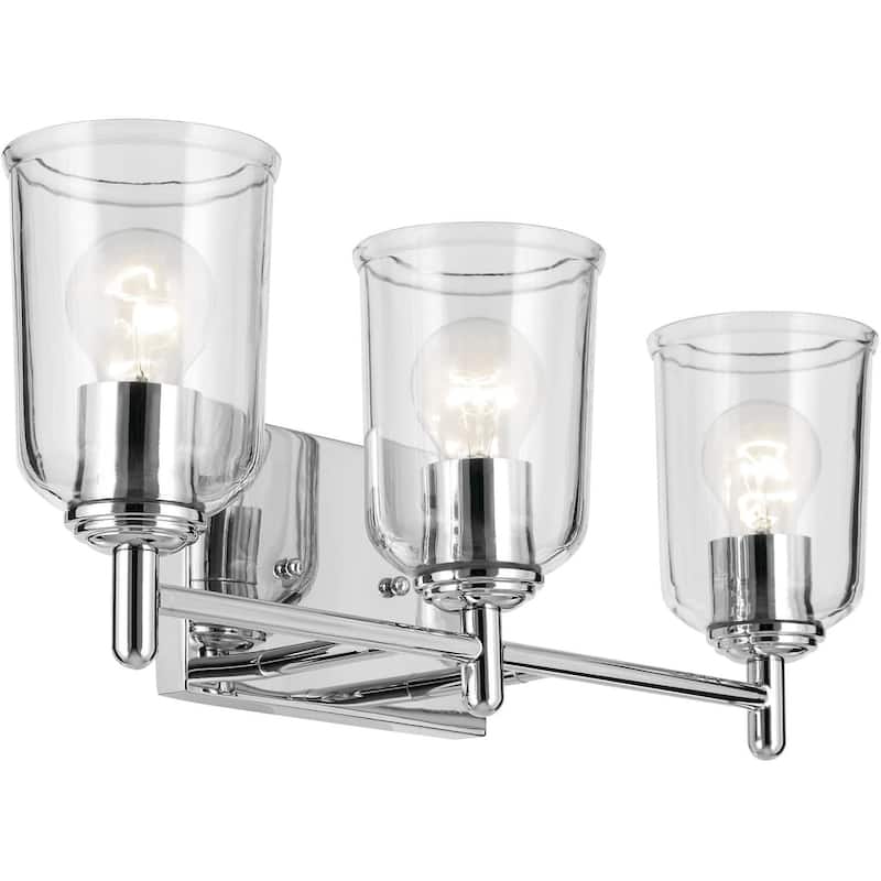 Kichler Shailene 21" Wide 3 Light Bathroom Vanity Light - Chrome / Clear