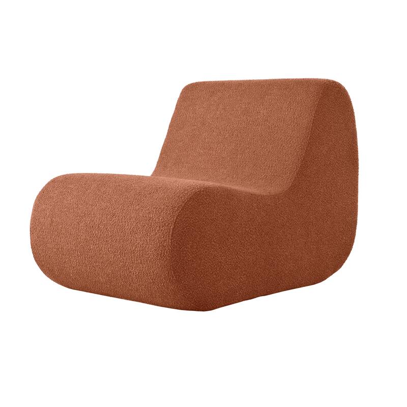 Minimalist Accent Chair with Ottoman