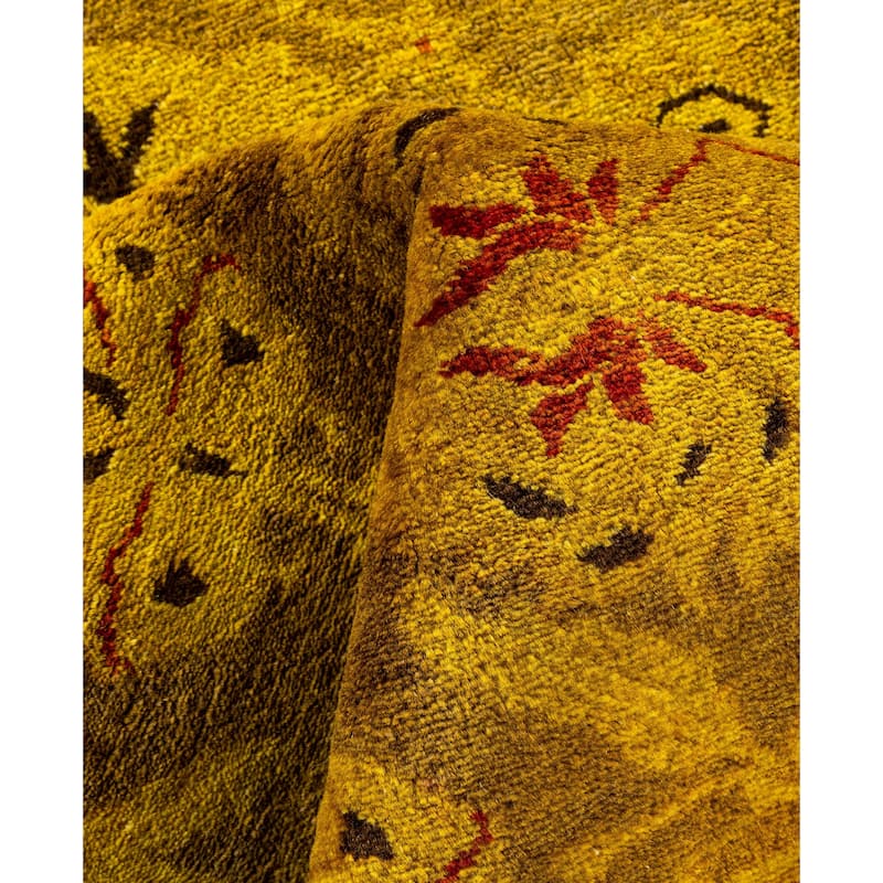 Overdyed One-of-a-Kind Hand-Knotted Area Rug - Gold - 4' 2" x 6' 2"