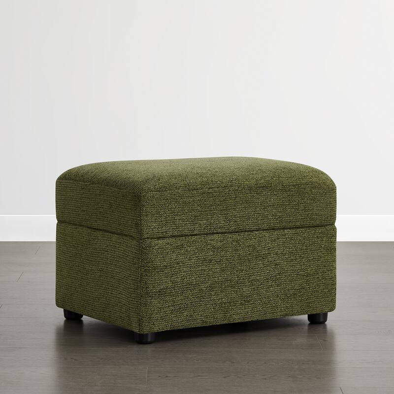 Spruce & Spring Modern Upholstered Swivel Barrel Accent Chair with Ottoman & Removable Slipcover
