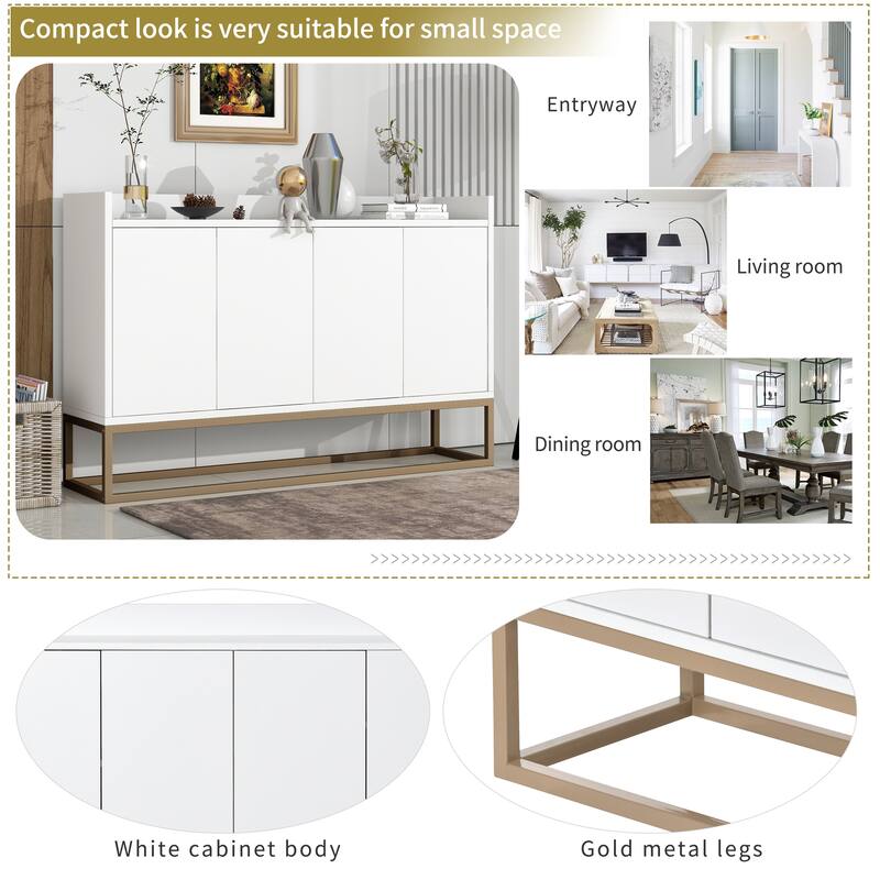 Kitchen Buffet Sideboard Coffee Bar Cabinet Accent Storage Cabinet Server Table