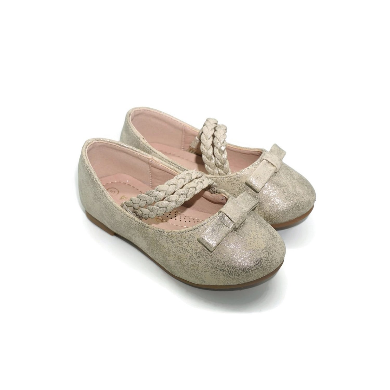 baby girl gold ballet flats