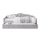 preview thumbnail 21 of 19, CraftPorch Glam Velvet, Crystal Button Tufted Twin Daybed with Trundle Silver. - Twin