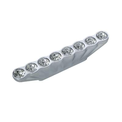 Utopia Alley Gleam 8 Crystal Pull Handle - Decorative Cabinet Drop Pull Handles for Cabinets, Chrome, 1.3" Center to Center