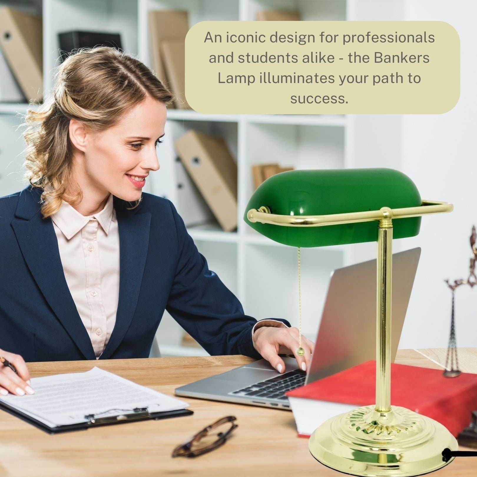 Banker green lamp on sale