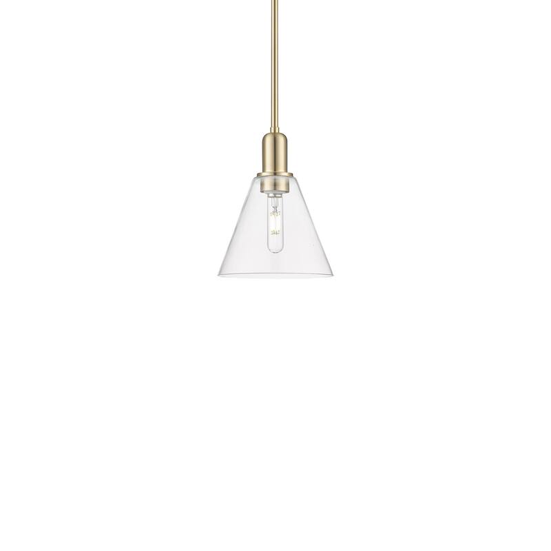 Innovations Lighting 716-1S-11-8 Berkshire Glass Pendant Berkshire - Champagne Bronze / Clear
