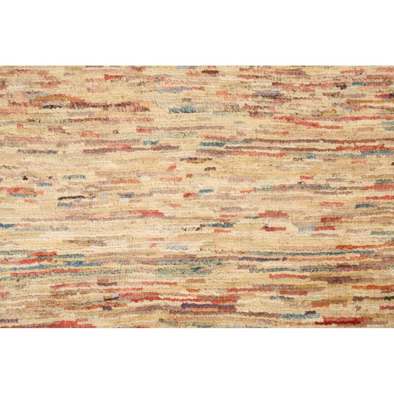 Striped Gabbeh Kashkoli Modern Area Rug Wool Hand-knotted Foyer Carpet - 2'8" x 3'11"