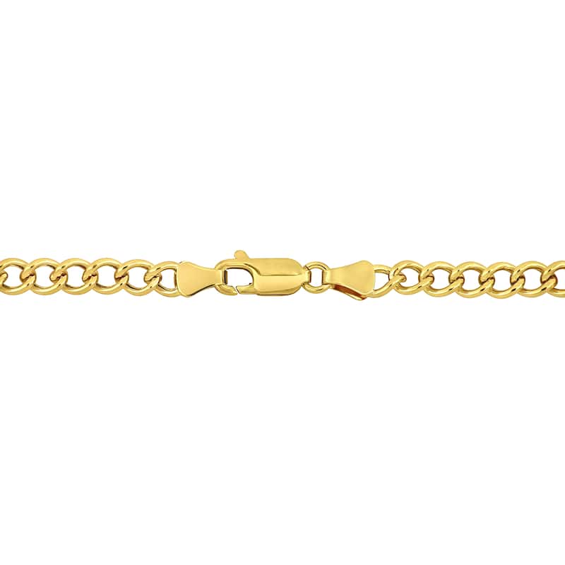 Miadora 4.1mm Curb Chain Necklace in 14k Yellow Gold- 20 in