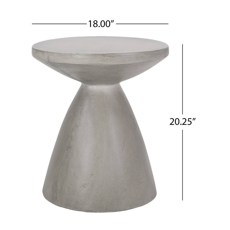 Outdoor LightWeight Concrete Side Table - 25.13
