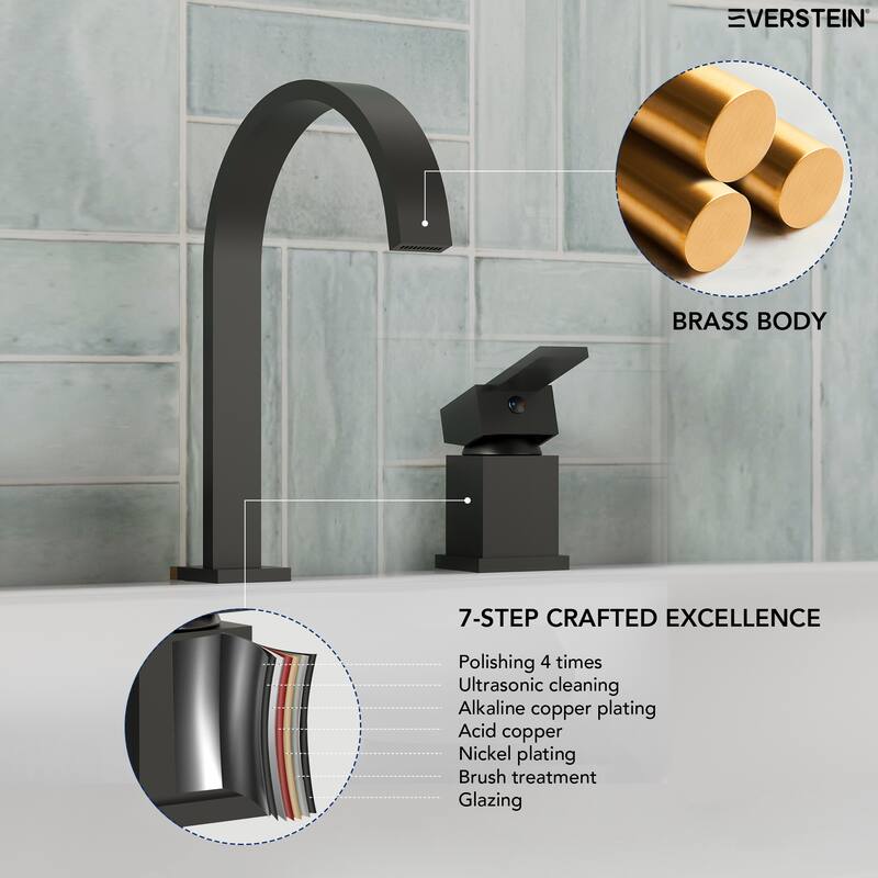 Modern Deck Mounted Bathtub Faucet Set with Diverter And Handheld Sprayer