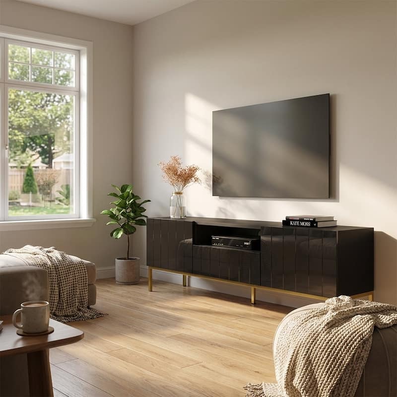 Meble Furniture Elegante 01 75" TV Stand for up to 80" TVs - 74"W x 20"H