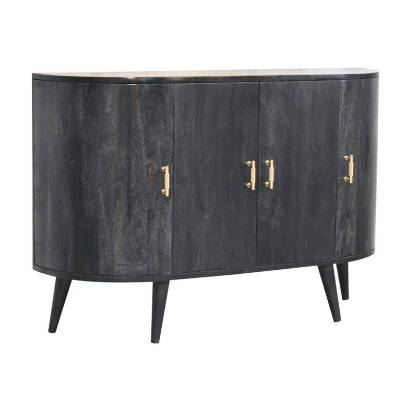 Artisan Furniture Solid Wood Ash Black T-Bar Quad Cabinet