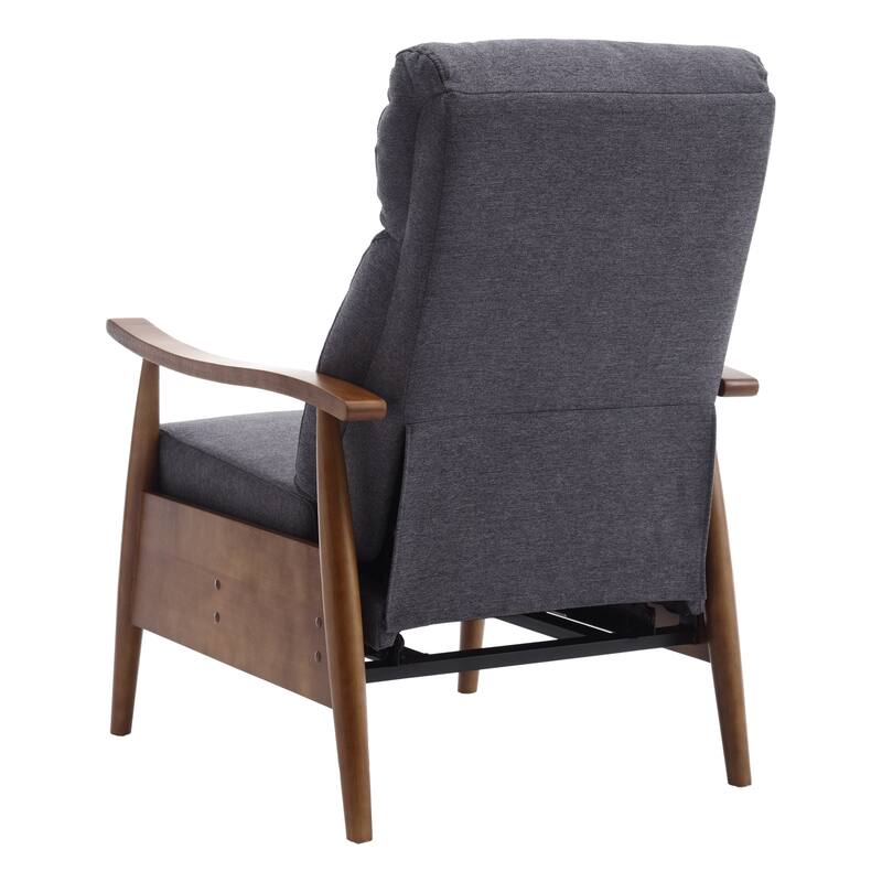 Modern 26.38" Upholstered Adjustable Chaise Lounge Chair with Wood Frame for Living Room