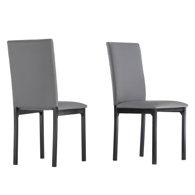 Darcy Faux Marble Top Metal 5-Piece Dining Set by iNSPIRE Q Bold - Grey