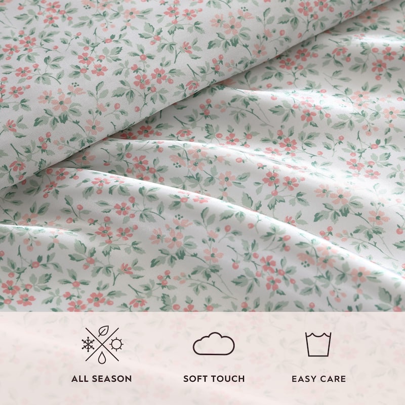 Laura Ashley Printed Satin Sheet Set
