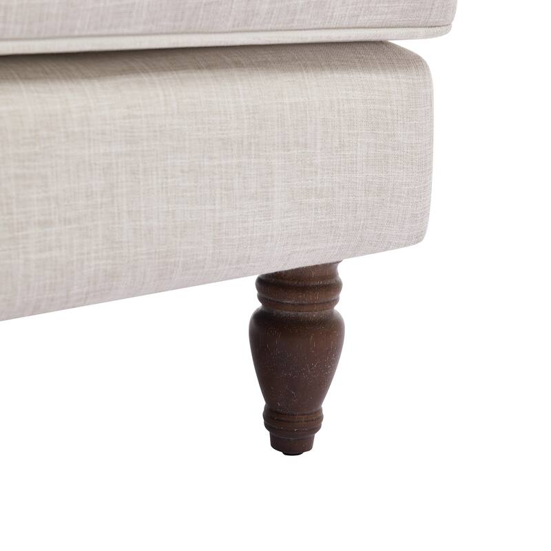 Vintage-Inspired Upholstered Linen Armchair by Harper&Bright Designs