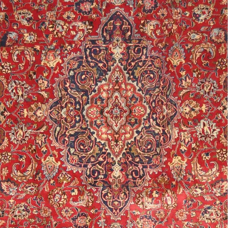 HERAT ORIENTAL Handmade Mashad Wool Rug - 9'10 x 12'8