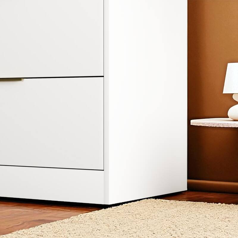 Modern 6 Drawer Dresser, 47" Wide Storage Cabinet, Wooden Chest of Drawers for Bedroom and Entryway