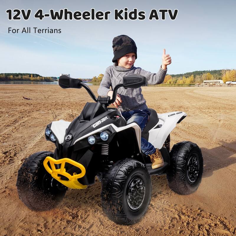 12V Kids ATV Ride on Toy Car Bombardier Licensed BRP Can-am 4 Wheeler