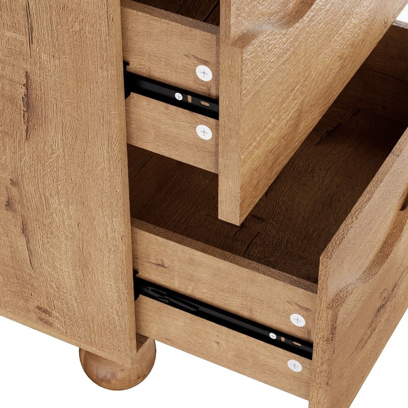 Wave Front 9 Drawer Dresser Handle-Free Modern Storage Cabinet