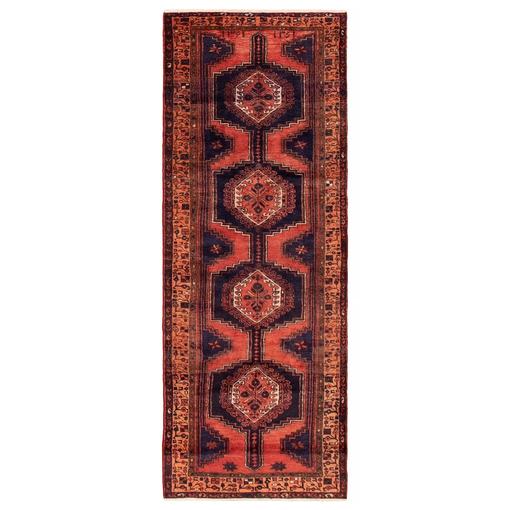 ECARPETGALLERY Hand-knotted Anadol Navy Wool Rug - 3'7 x 9'5