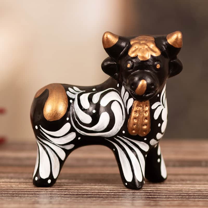 Novica Handmade Black Guardian Of Pucara Ceramic Sculpture