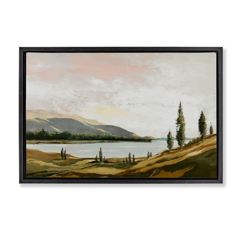 Stupell Calm Scenic Landscape Framed Floater Canvas Wall Art Design By Max Maxx
