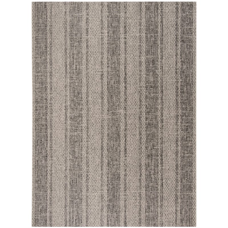 SAFAVIEH Courtyard Marei Stripe Indoor/ Outdoor Waterproof Patio Backyard Rug